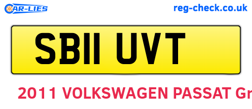SB11UVT are the vehicle registration plates.