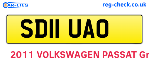 SD11UAO are the vehicle registration plates.