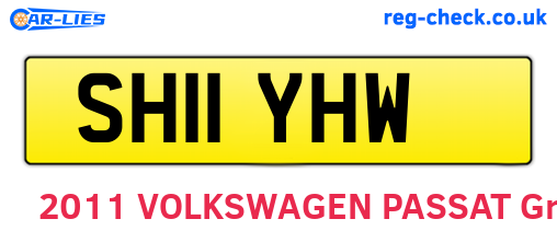 SH11YHW are the vehicle registration plates.