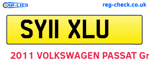 SY11XLU are the vehicle registration plates.