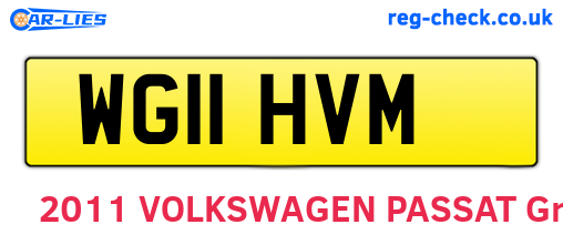 WG11HVM are the vehicle registration plates.
