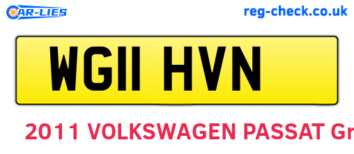 WG11HVN are the vehicle registration plates.