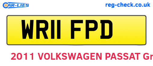 WR11FPD are the vehicle registration plates.