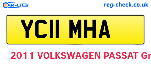 YC11MHA are the vehicle registration plates.