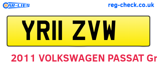 YR11ZVW are the vehicle registration plates.