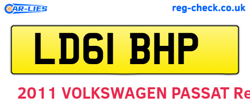 LD61BHP are the vehicle registration plates.