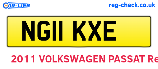 NG11KXE are the vehicle registration plates.