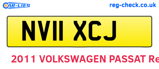 NV11XCJ are the vehicle registration plates.