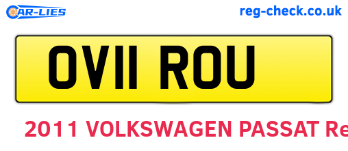 OV11ROU are the vehicle registration plates.