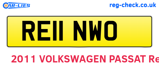 RE11NWO are the vehicle registration plates.
