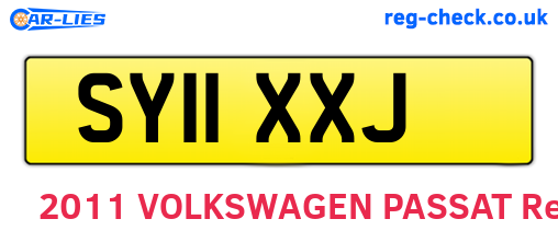 SY11XXJ are the vehicle registration plates.