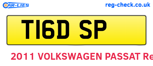T16DSP are the vehicle registration plates.