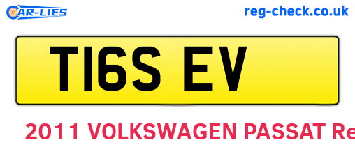 T16SEV are the vehicle registration plates.