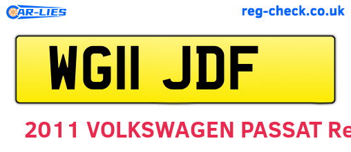WG11JDF are the vehicle registration plates.