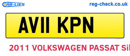 AV11KPN are the vehicle registration plates.