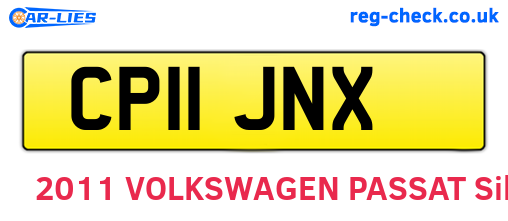 CP11JNX are the vehicle registration plates.