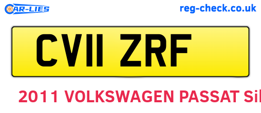 CV11ZRF are the vehicle registration plates.