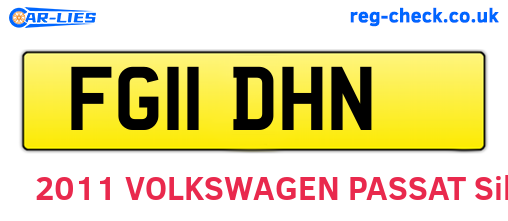 FG11DHN are the vehicle registration plates.