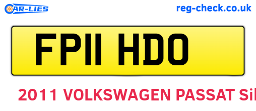 FP11HDO are the vehicle registration plates.