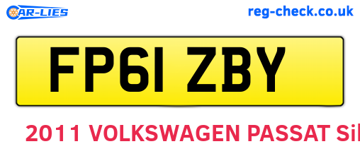 FP61ZBY are the vehicle registration plates.