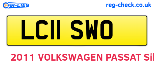 LC11SWO are the vehicle registration plates.