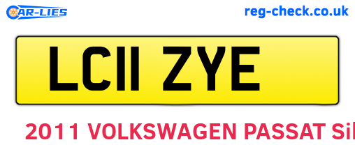 LC11ZYE are the vehicle registration plates.