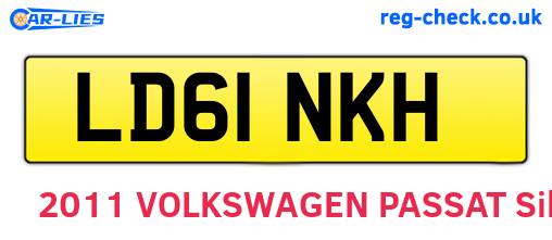 LD61NKH are the vehicle registration plates.