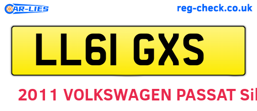 LL61GXS are the vehicle registration plates.