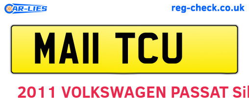 MA11TCU are the vehicle registration plates.