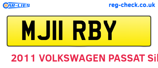 MJ11RBY are the vehicle registration plates.