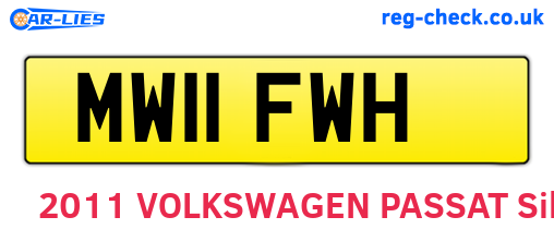 MW11FWH are the vehicle registration plates.