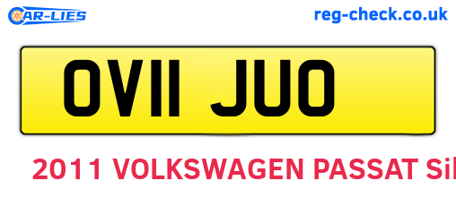 OV11JUO are the vehicle registration plates.