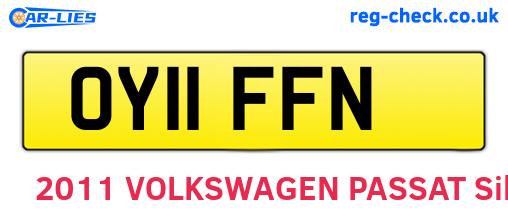 OY11FFN are the vehicle registration plates.