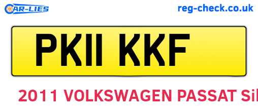 PK11KKF are the vehicle registration plates.