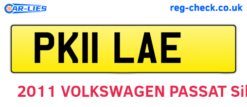 PK11LAE are the vehicle registration plates.