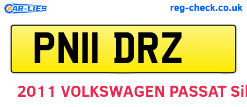 PN11DRZ are the vehicle registration plates.