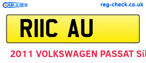 R11CAU are the vehicle registration plates.