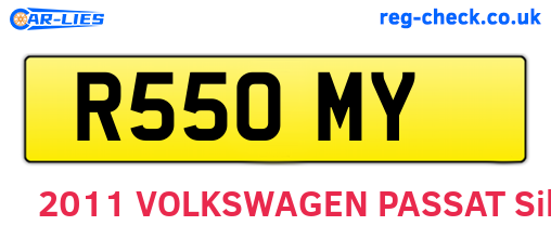 R55OMY are the vehicle registration plates.