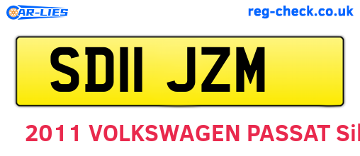 SD11JZM are the vehicle registration plates.