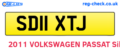 SD11XTJ are the vehicle registration plates.