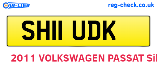 SH11UDK are the vehicle registration plates.