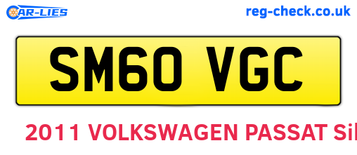 SM60VGC are the vehicle registration plates.