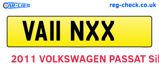 VA11NXX are the vehicle registration plates.