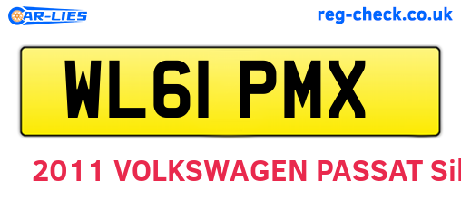 WL61PMX are the vehicle registration plates.
