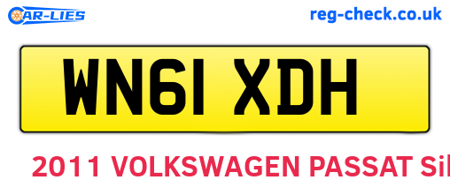 WN61XDH are the vehicle registration plates.