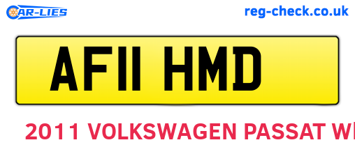 AF11HMD are the vehicle registration plates.