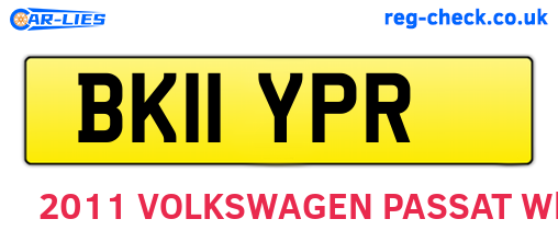 BK11YPR are the vehicle registration plates.