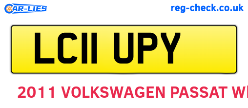 LC11UPY are the vehicle registration plates.