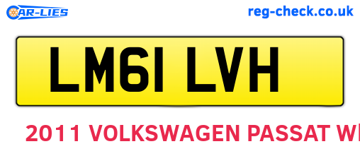 LM61LVH are the vehicle registration plates.