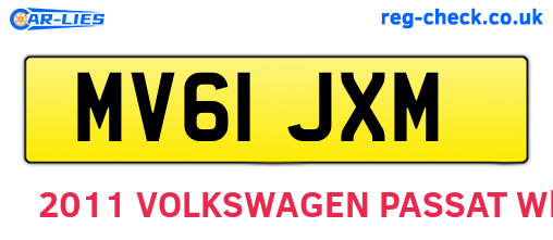 MV61JXM are the vehicle registration plates.